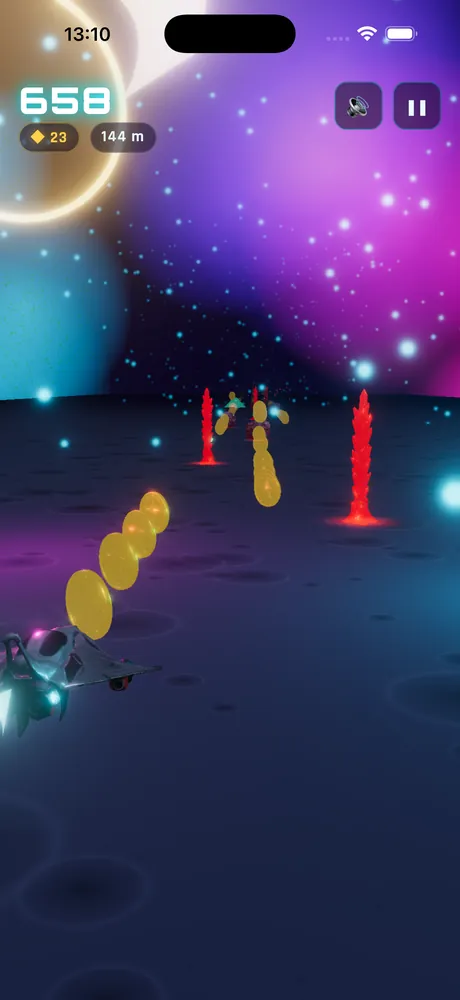 Planet Surfer — endless neon space-runner, free browser game by HashCoreAI